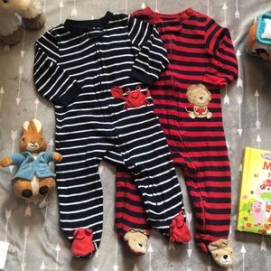 🦁BABY BOY CARTER’S ONESIE PAJAMA BUNDLE!!